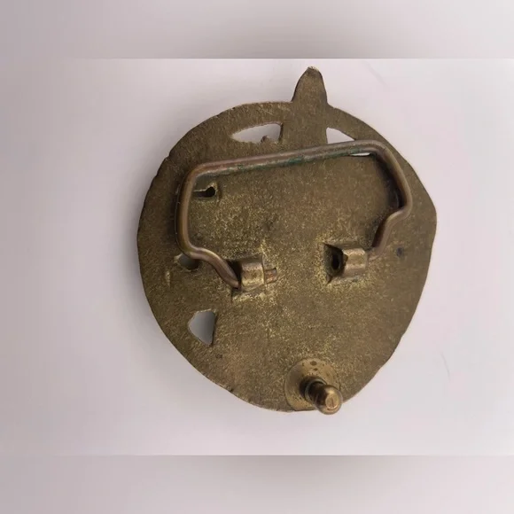 Rare Brass Oilfield Oil Field Rig / Cowboy Hat Vintage Belt Buckle‌‌ - Picture 2 of 3